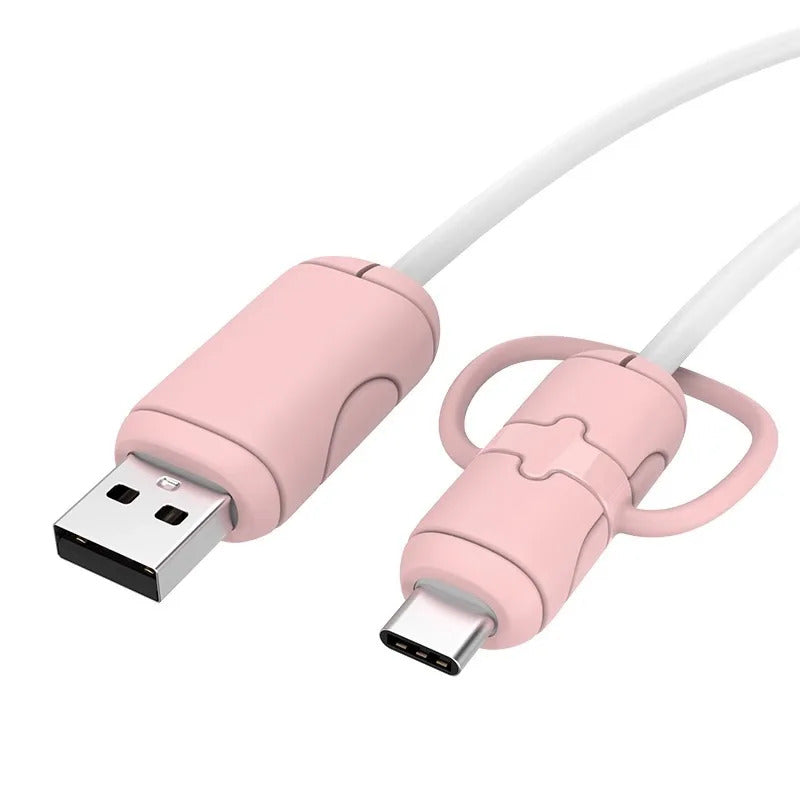 Silicone Cartoon Cable Winder Anti-Break Mobile Phone Charging Cable Strap Protector Carabiner Data Cable Protection Cover