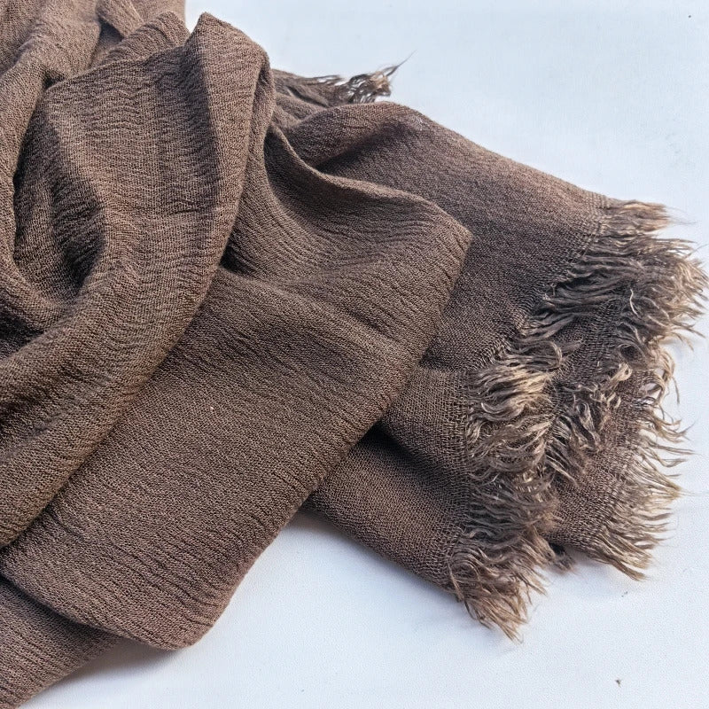 61 Colors Soft Cotton Viscose Scarf Rayon Material Muslim Hijab Mid Eastern Plain Solid Color Headscarf With Tassel