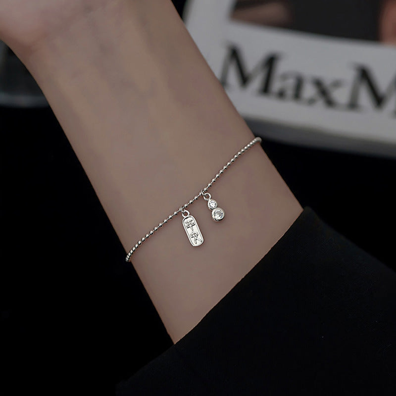 Love Fringed Zircon Bracelet for Women 2025 New Light Luxury Minority High-End Fashion All-Match Temperament Bracelet Necklace