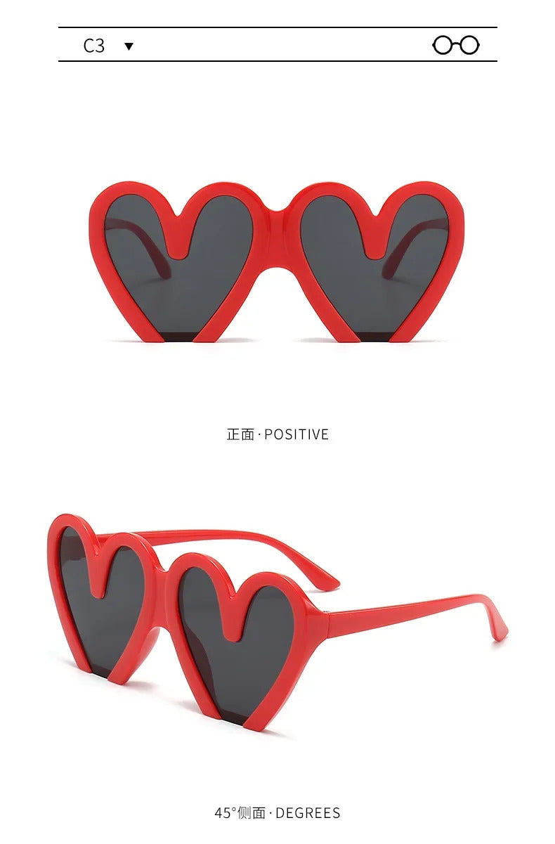 Love Birthday Party Sunglasses Woman Stage Performance Funny Sunglasses Hearts Sweet Fashion Travel Girls Sun Glasses gafas