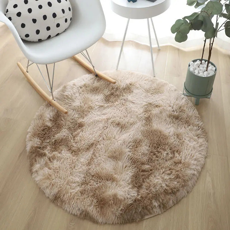Plush Rugs Round Carpet For Living Room Sofa Foot Pad Fluffy Soft Kids Bedroom Cushion Balcony Hanging Basket Mat