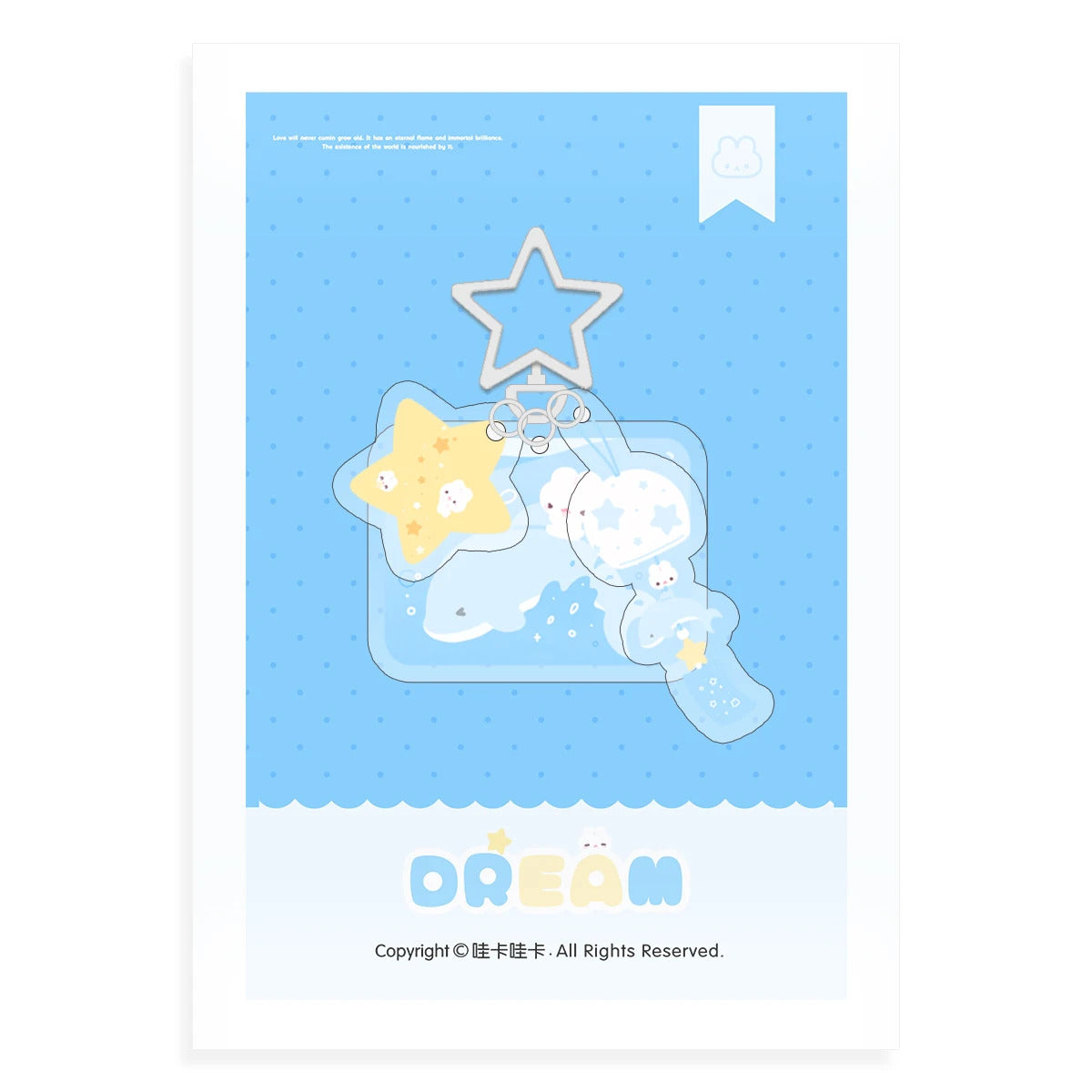 WAKAWAKA Charm Resin Acrylic  Phone Charm with Star Decal Book Phone Lanyard Keyring Keychain Wing Heart Phone Strap