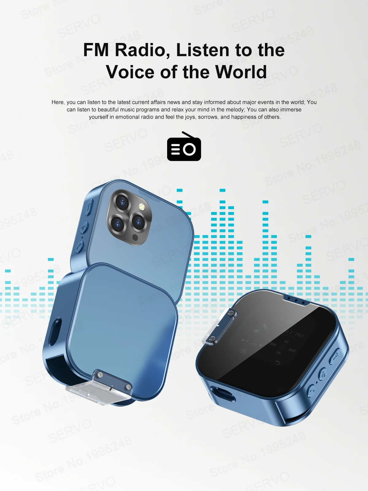 SERVO i19 Rotate Small Box Touch Mobile Phone 2SIM Standby Magic Voice Bluetooth Sync Music Torch Mini Rotation Cellphone Type-C