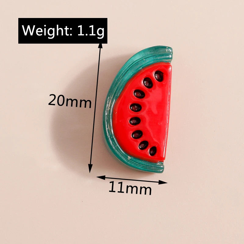 10pcs Mix Cute Mini Fruit Charms Pear Cherry Pineapple Peach Avocado Flat Back Resin Cabochons Scrapbook DIY Jewelry Accessories