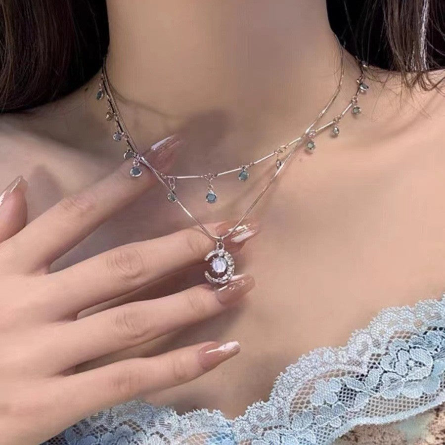 Candy Color Dopamine Necklace for Women Versatile Niche Design Beaded Choker Chain Sweet Cool Girl Neck Chain Internet Celebrity Jewelry