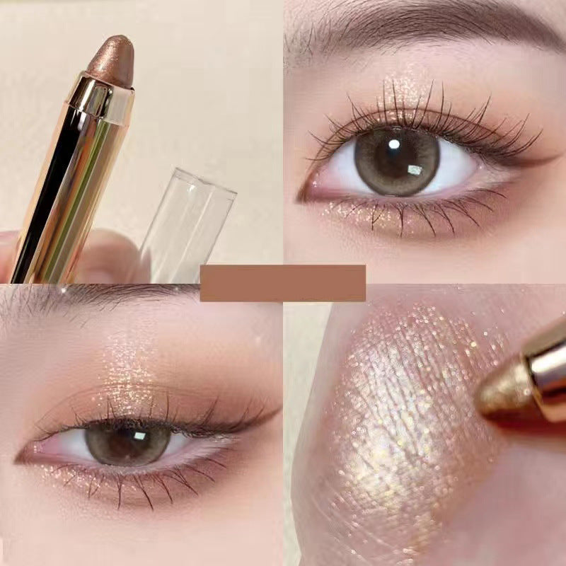 Myho Lazy Eye Makeup Highlight Eye Shadow Pen Lying Silkworm Pen Double-Headed Eye Shadow Stick Non-Blooming Eye Makeup Repair High Gloss Cream for Women
