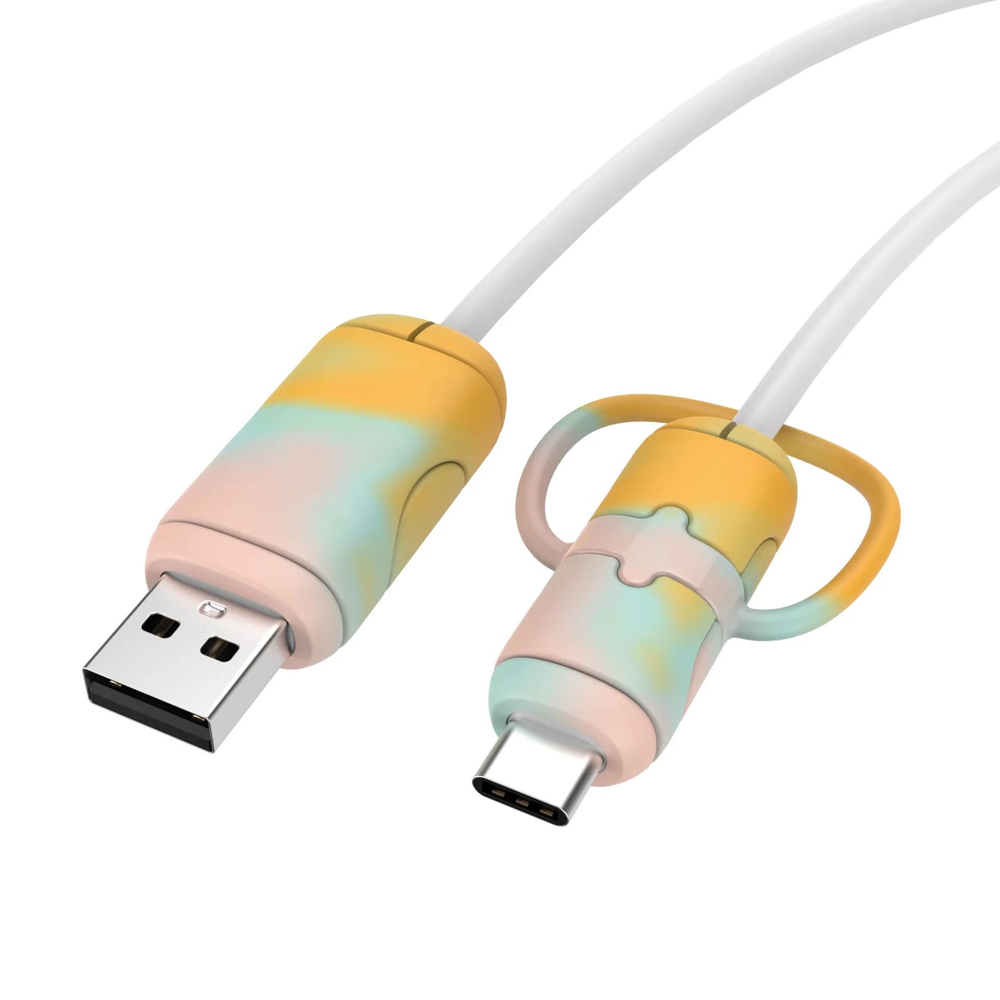 Silicone Cartoon Cable Winder Anti-Break Mobile Phone Charging Cable Strap Protector Carabiner Data Cable Protection Cover