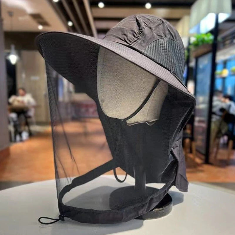 Outdoor Anti Mosquito Hat Summer Anti UV Sun Protective Fishing Cap Breathable Mesh Face Cover Camping Hiking Insect Proof Hat