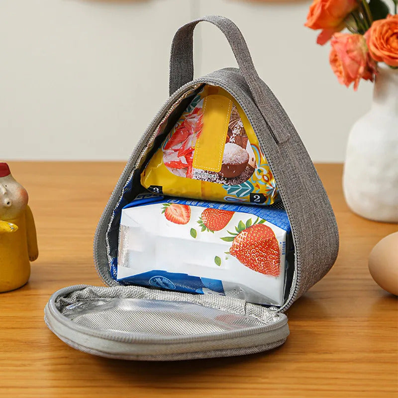 New Triangular Insulation Bag Mini Aluminum Foil Student Rice Ball Bag Cute Portable Lunch Box Outdoor Lunch Bag