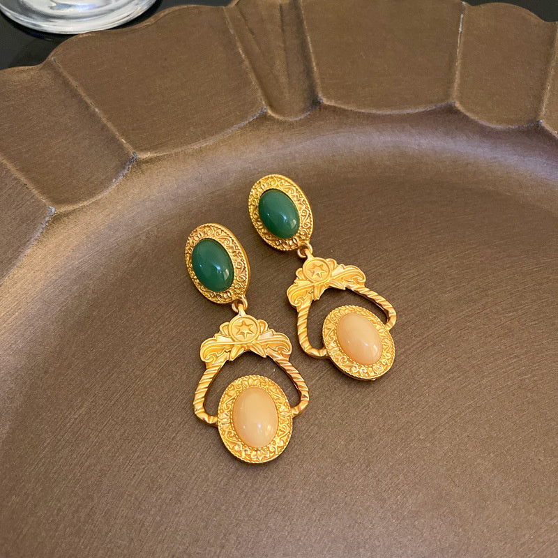 Vintage Earrings Fashion Versatile Ear Jewelry Niche Light Luxury High-end Accessories