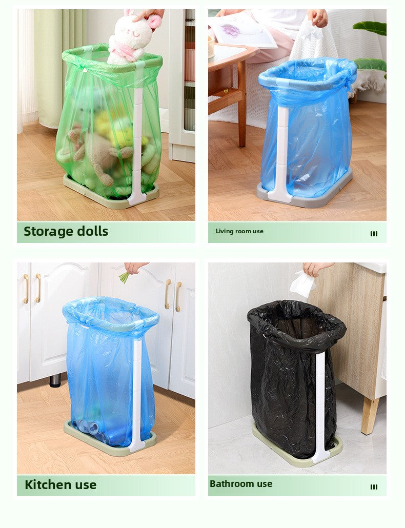 Hangable Trash Rack Outdoor Large Trash Bag Holder Portable Household Trash Storage Rack Plastic Stand