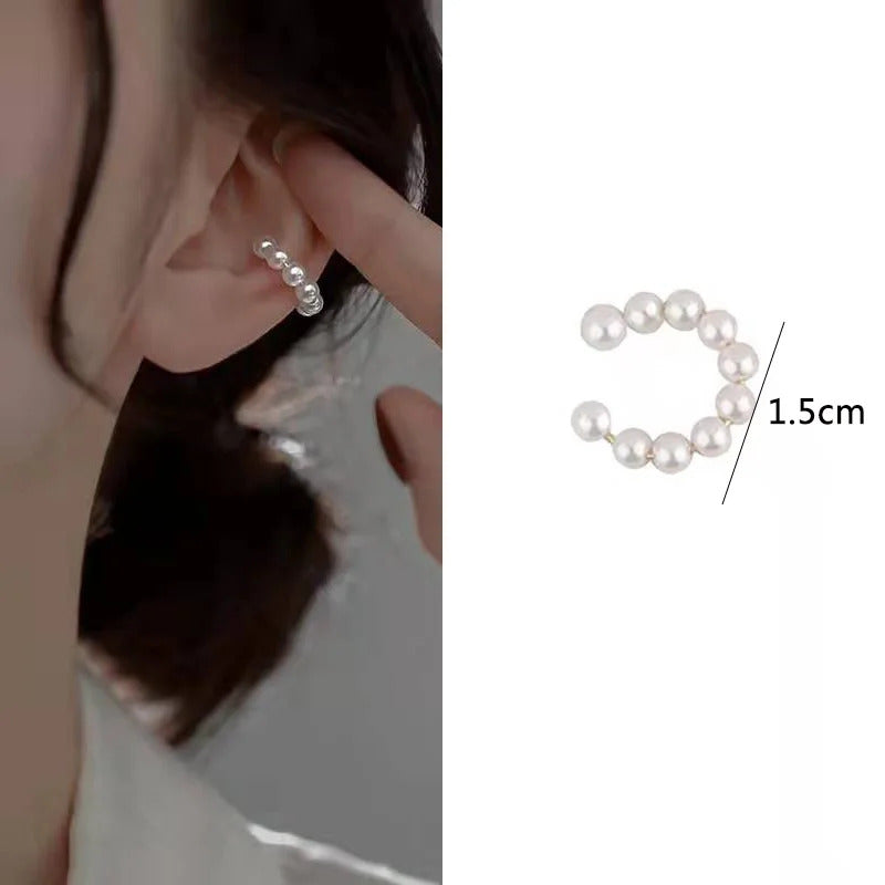 New Gold Color Metal Ear Cuff Non-Piercing Ear Clips Fake Cartilage Earrings Clip Earrings For Women Men Wholesale Ear Jewelry