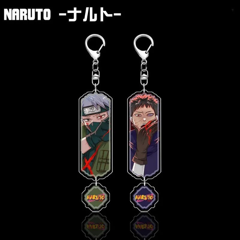 NARUTO Hatake Kakashi Uchiha Obito Creative Keychain Gift Cartoon Personality Anime Movie Peripheral Acrylic Backpack Pendant