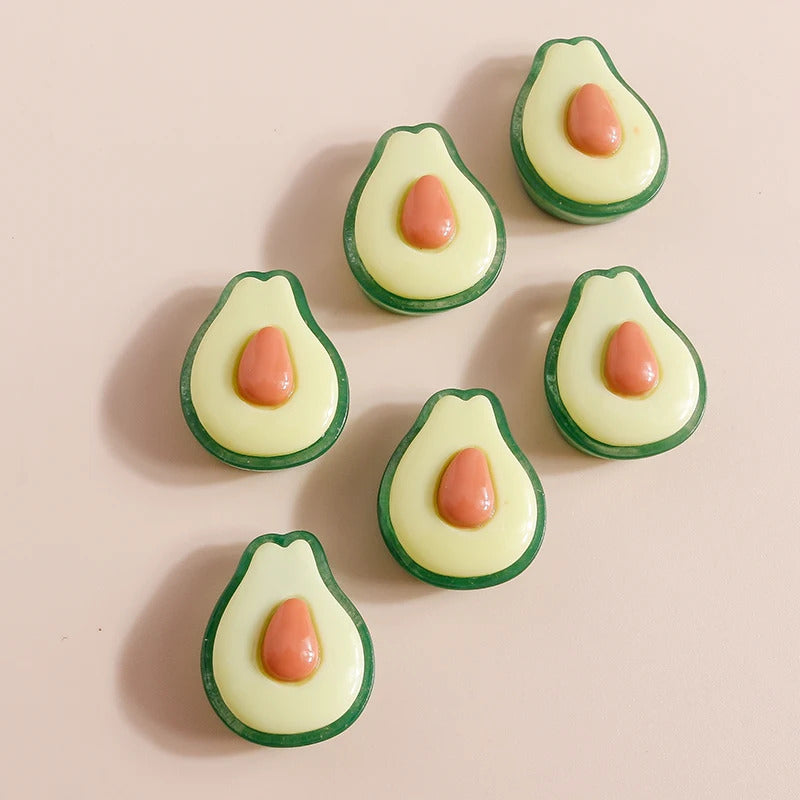 10pcs Mix Cute Mini Fruit Charms Pear Cherry Pineapple Peach Avocado Flat Back Resin Cabochons Scrapbook DIY Jewelry Accessories