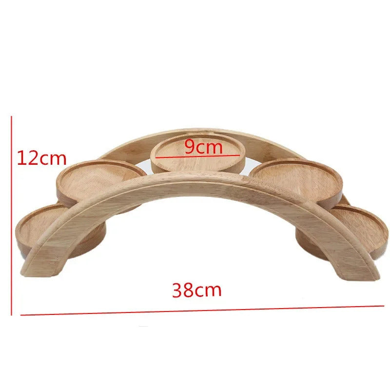 Hotpot arch bridge plate sushi bridge boat tableware Dessert wooden dim sum plate sushi tray japanese kitchen bento  sushi plate