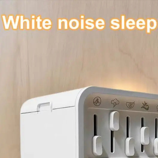 Bluetooth White Noise Machine with Essential Oil Diffuser Humidifier & Night Light 8 Natural Sounds BT Speaker for Sleep Therapy