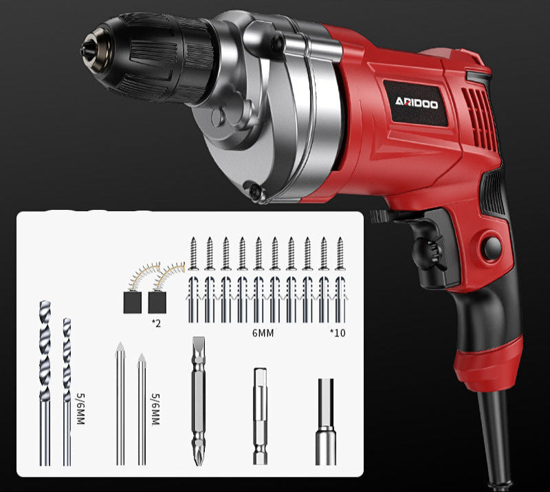 Electric Hand Drill 220V Impact Drill Household Punching Multifunctional Electric Switch Electric Screwdriver Tool Small Pistol Electric Drill