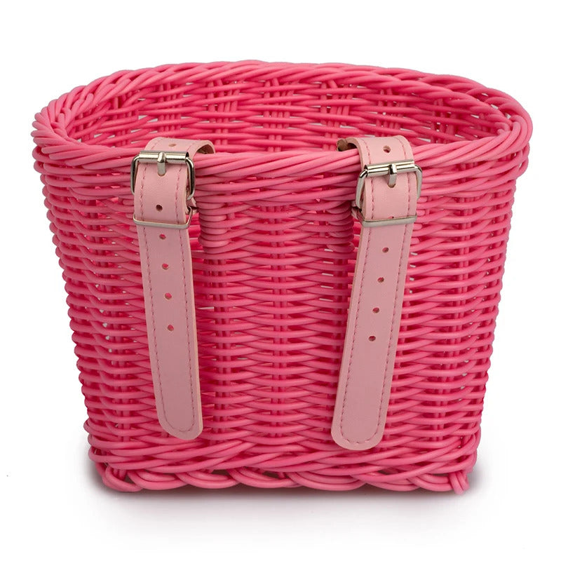Bicycle Front Basket Adjustable Traditional Bicycle Basket Waterproof Hand Woven Bike Basket Vintage Gift for Colleagues Friends