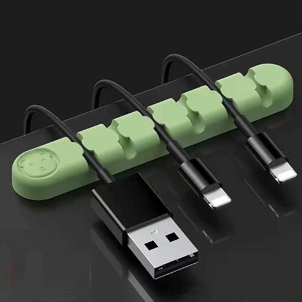Cable Organizer Silicone USB Data Cable Desktop Management Cable Silicone Clips For Mouse Headphone Earphone Car Wire Holder