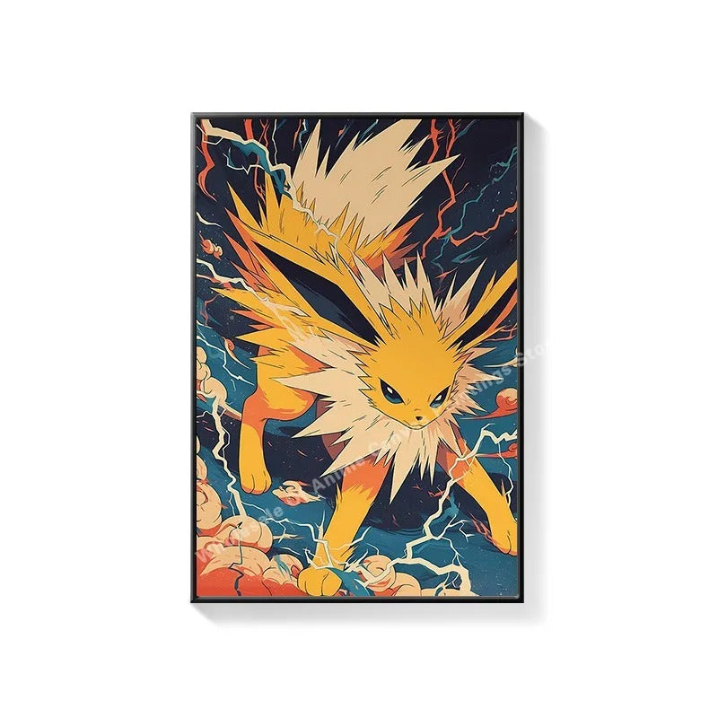 PokeMon Decorations PokeMon PokeMon Pikachu Hanging Paintings Children's Room Cartoon Anime Mural