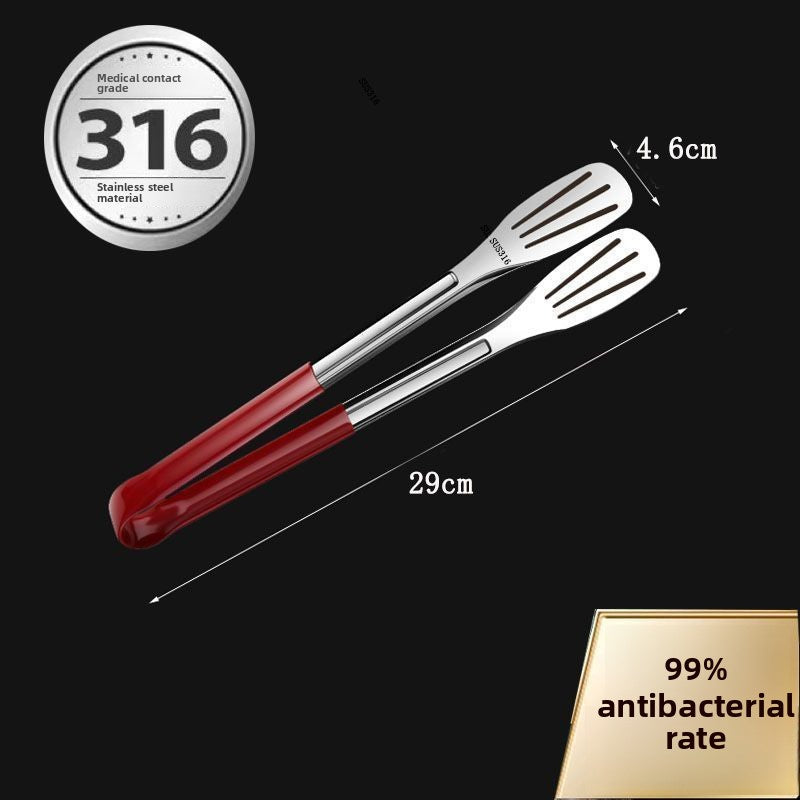 Extra Thick 316 Stainless Steel Food Tongs BBQ Tongs Meat Tongs Steak Tongs Kitchen Food Tongs Baking Bread Tongs