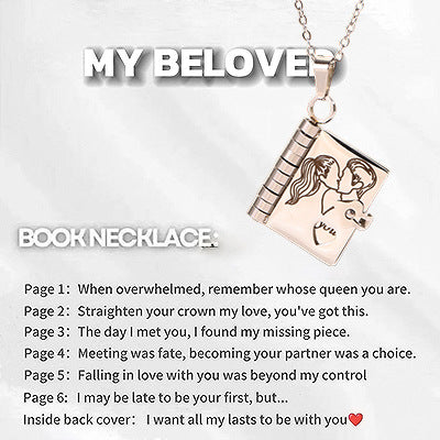 Titanium Steel Women's Love Letter Necklace Openable Pendant Couple New Style Personality Temperament Necklace Clavicle Chain