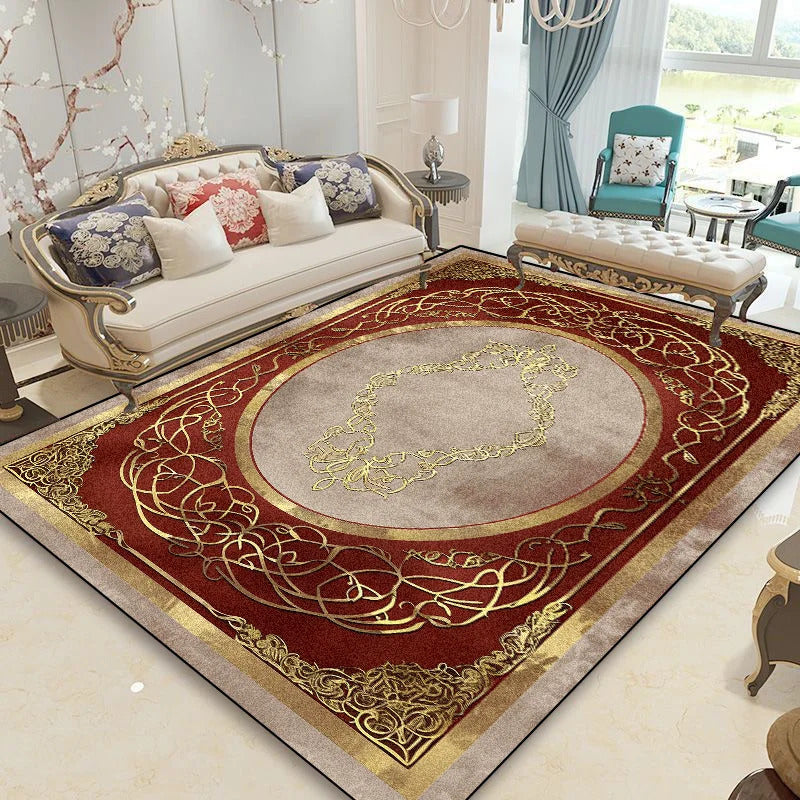 Gorgeous Retro European Carpet Living Room Large Area Decoration Sofa Area Rugs for Bedroom Cloakroom Non-slip Floor Mats Ковер