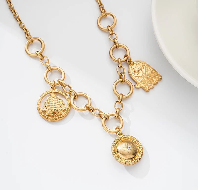 red Pepper Necklaces for Women Multilayer Collar Chain Verse Christian Jewelry 18K Gold Choker Plated/Stainless