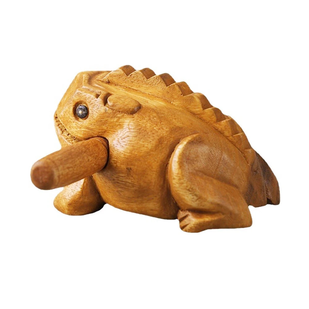 1pc Wooden Frog Guiro Rasp,Handcrafted Wooden Frog Musical Instrument,African Wooden Frog Rasp Musical Instrument for Adults