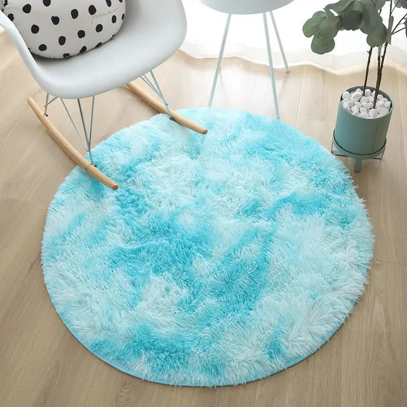 Plush Rugs Round Carpet For Living Room Sofa Foot Pad Fluffy Soft Kids Bedroom Cushion Balcony Hanging Basket Mat