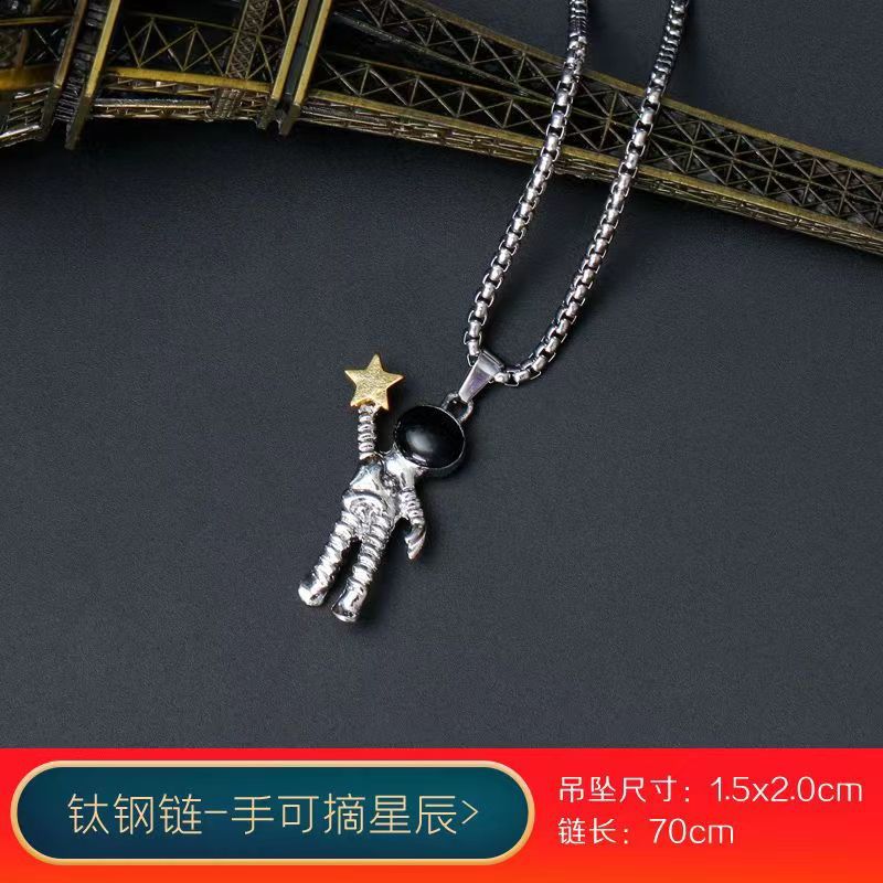 Trendy Fashion Children's Necklace for Girls, Personalized Couple Pendant for Boys, Hip-Hop Versatile Street Dance Show Accessories Wholesale