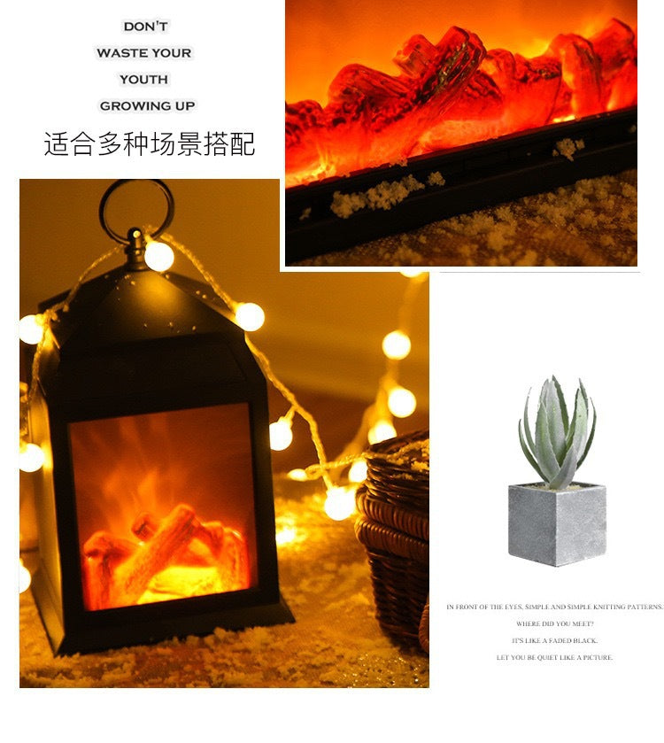 LED Fireplace Lamp Flame Lamp Shape Lamp scandinavian Style Decorative Lamp Christmas Creative Home Crafts Ornaments