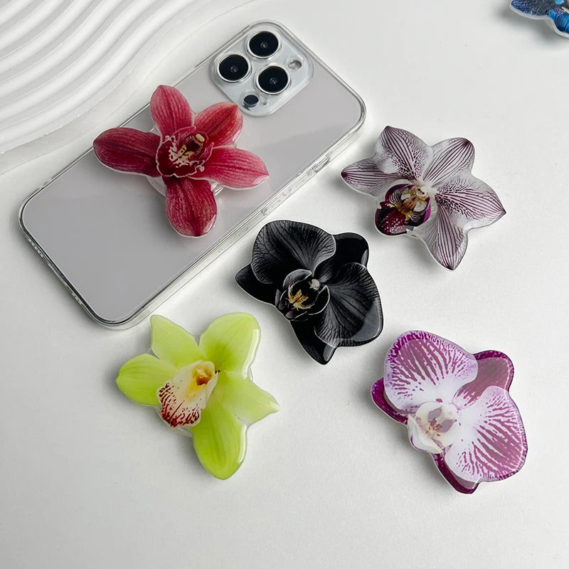 New Orchid Phone Stand Phalaenopsis Socket Grip Network Hot Talent Recommendation Foldable Cymbidium Phone Bracket For IPhone 16