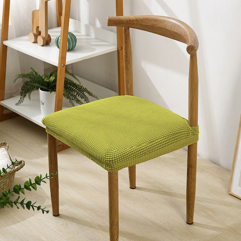 Thick Elastic Chair Cover Cushion Cover Full Coverage Dining Chair Cover Solid Color Hotel Chair Cover Stool Cover Ins Style Seat Cover for Home Use