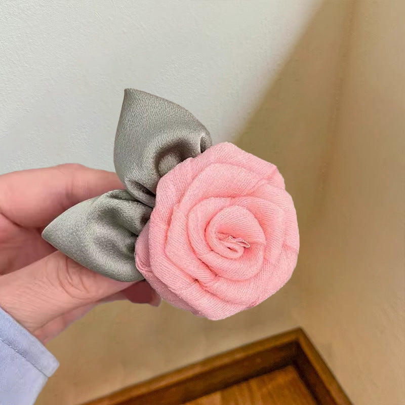 Vacation Organza Flower Hair Clip Travel Outing Hair Accessories Atmosphere Clip Duckbill Clip Hairpin Side Clip Hair Ornament