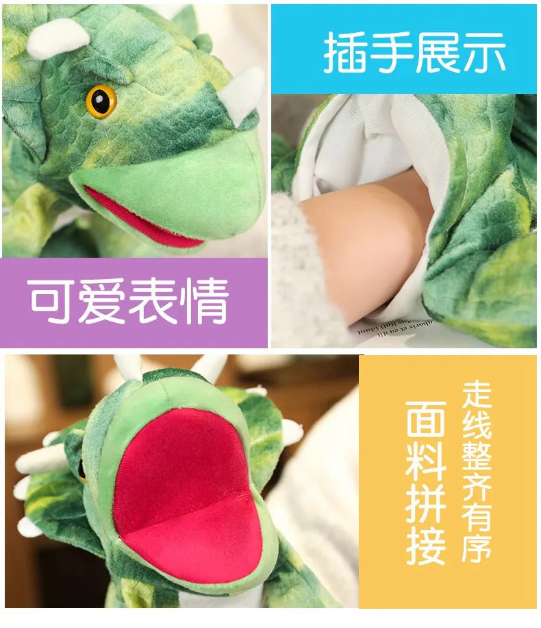 Stuffed Plush Dinosaur Toys Hand Finger Story Puppet Kawaii Dolls Educational Baby Toys Tyrannosaurus Rex Children Gift