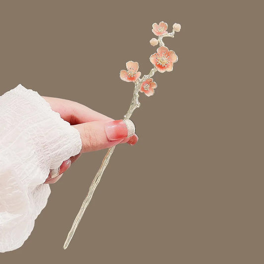 Vintage Chinese Style Hair Sticks Hairpin Forks for Women Girls Flower Hairpin Hair Clip Hanfu Headwear Jewelry Hair Accessories