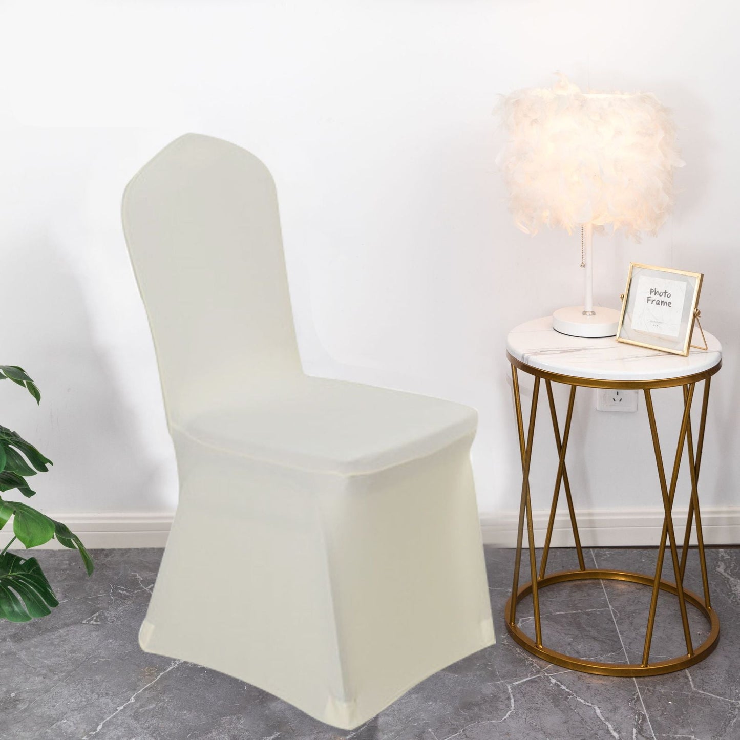 Chair Cover Chair Slipcover High-End Feel Universal Elastic Full-Coverage Wedding Hotel Non-Slip Chair Cover