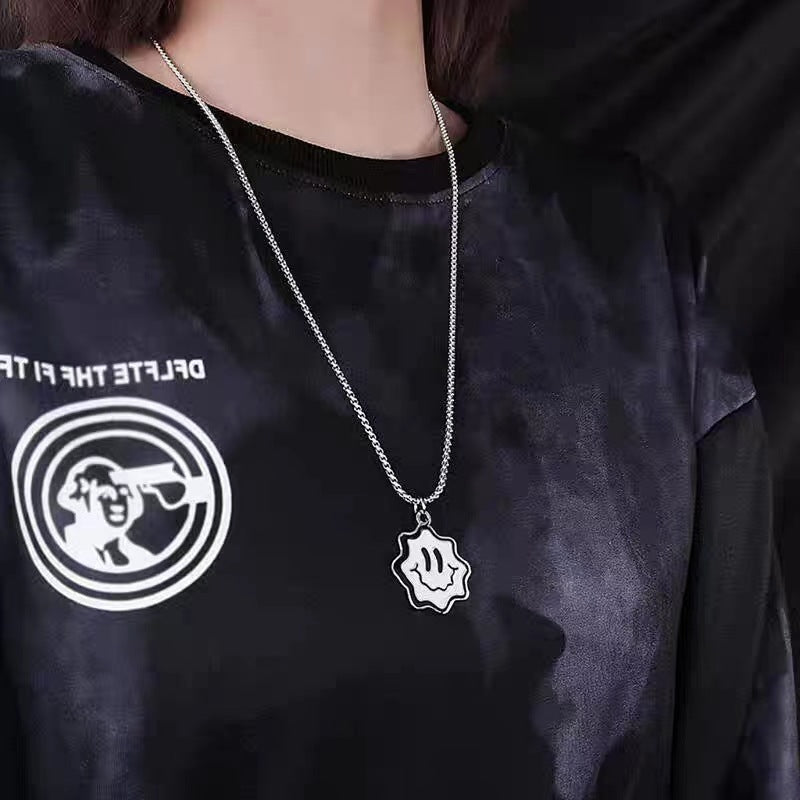 Trendy Fashion Children's Necklace for Girls, Personalized Couple Pendant for Boys, Hip-Hop Versatile Street Dance Show Accessories Wholesale