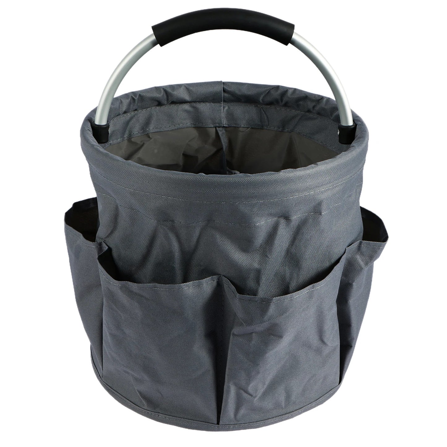 17L Hand Storage Basket Folding Garden Tool Basket Portable Picnic Basket Large Capacity Multifunctional Wash Bag with 6 Pockets