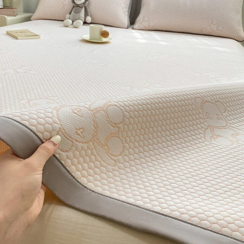 New Ice Bean Summer Mat for Bed  Air-Permeable Sleeping Naked Cooling Mat Adult Child Coolness Soft Bed Mat Cool Down Bed Pad