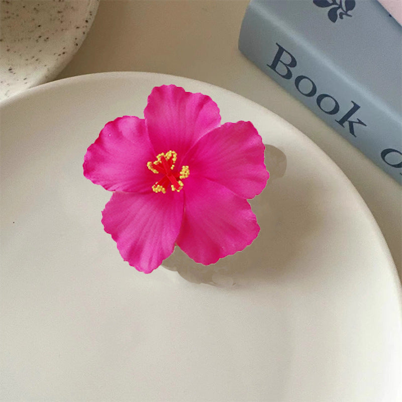 Vacation Organza Flower Hair Clip Travel Outing Hair Accessories Atmosphere Clip Duckbill Clip Hairpin Side Clip Hair Ornament