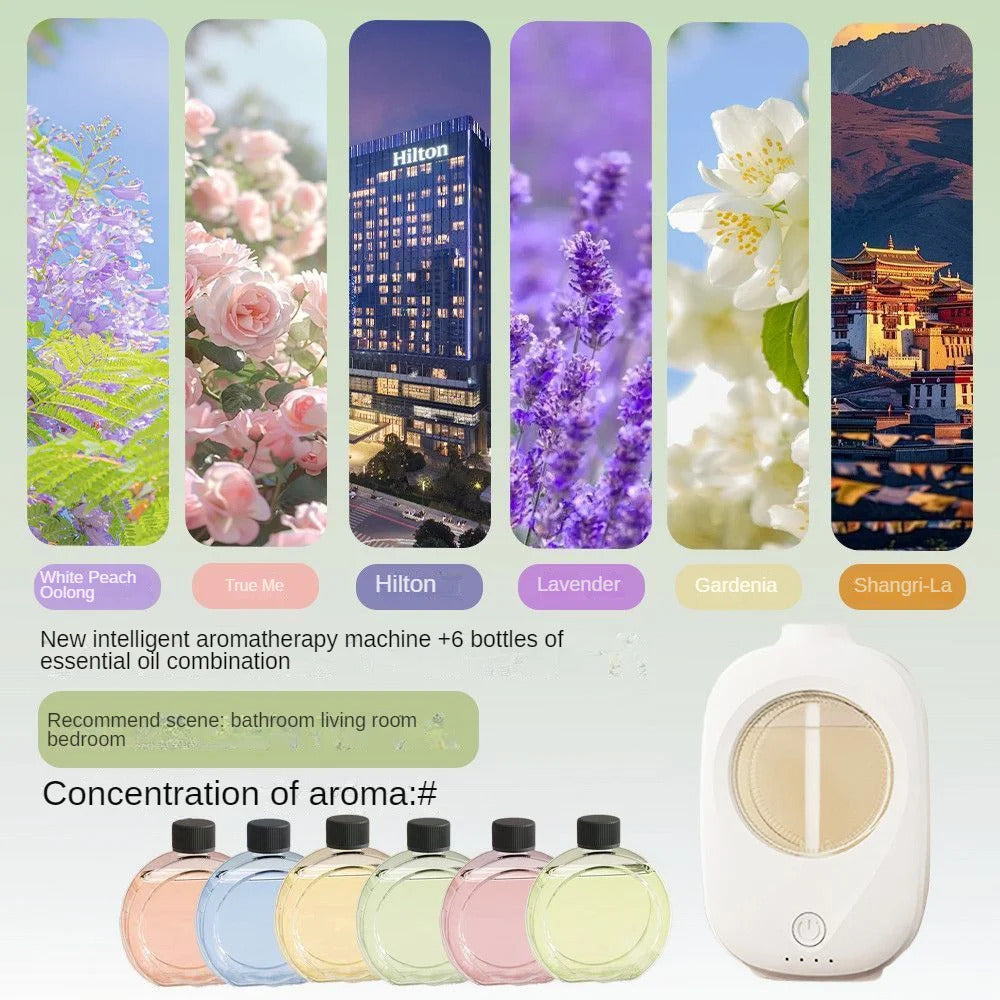 6 Modes Aroma Diffuser Wall Mounted Air Freshener Dispenser Fragrance Essential Oil Air Humidifier Aromatherapy USB Rechargeable