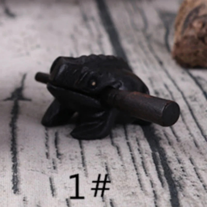 1pc Wooden Frog Guiro Rasp,Handcrafted Wooden Frog Musical Instrument,African Wooden Frog Rasp Musical Instrument for Adults