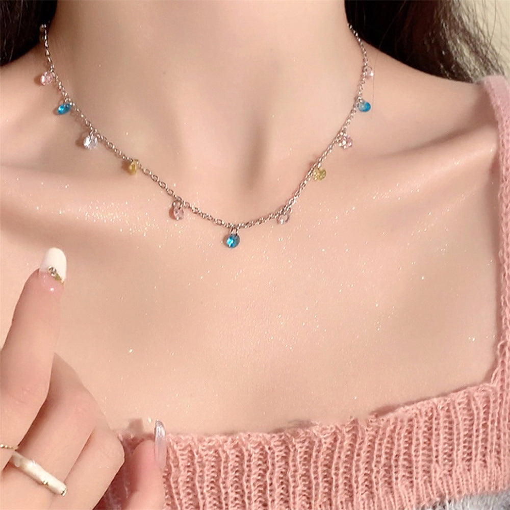 Li Luo New S925Sterling Silver Pearl Necklace Accessory for Women, Non-Fading, High-End Feel, Versatile Spring/Summer Clavicle Chain Wholesale