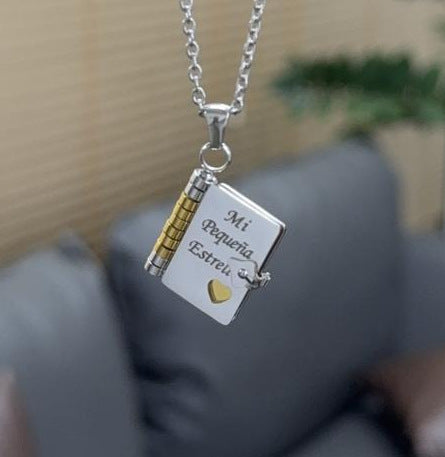 Titanium Steel Women's Love Letter Necklace Openable Pendant Couple New Style Personality Temperament Necklace Clavicle Chain