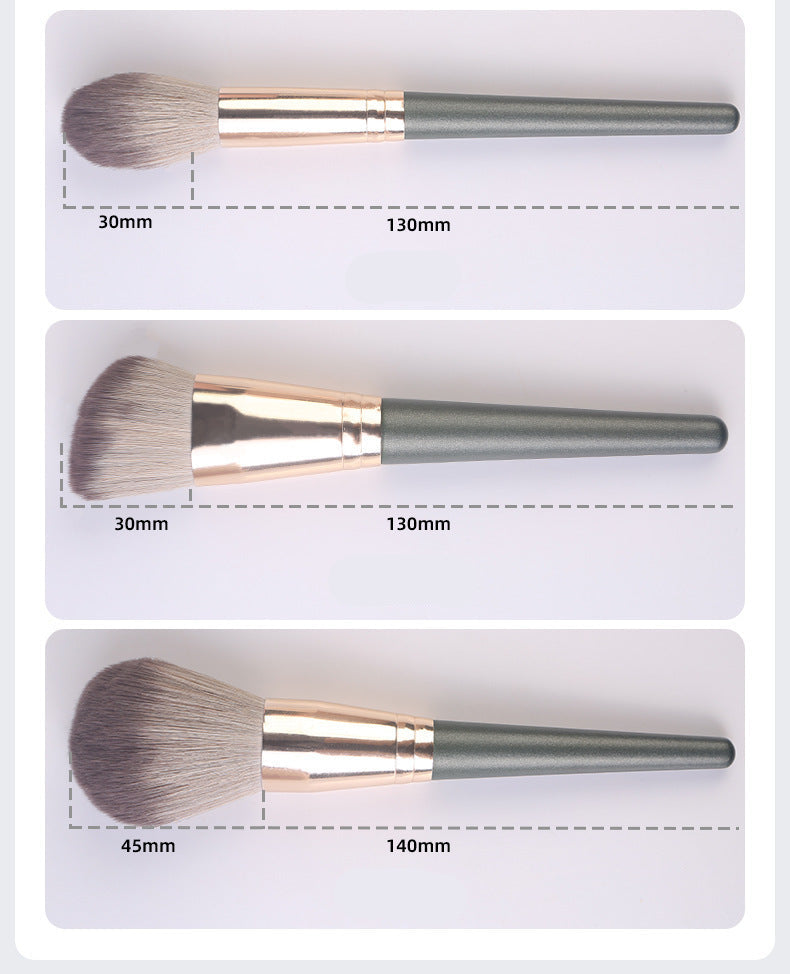 New 14 PCs Green Cloud Makeup Brushes Suit Super Soft Bristle Complete Set for Beginners Powder Brush Eye Shadow Beauty Tools