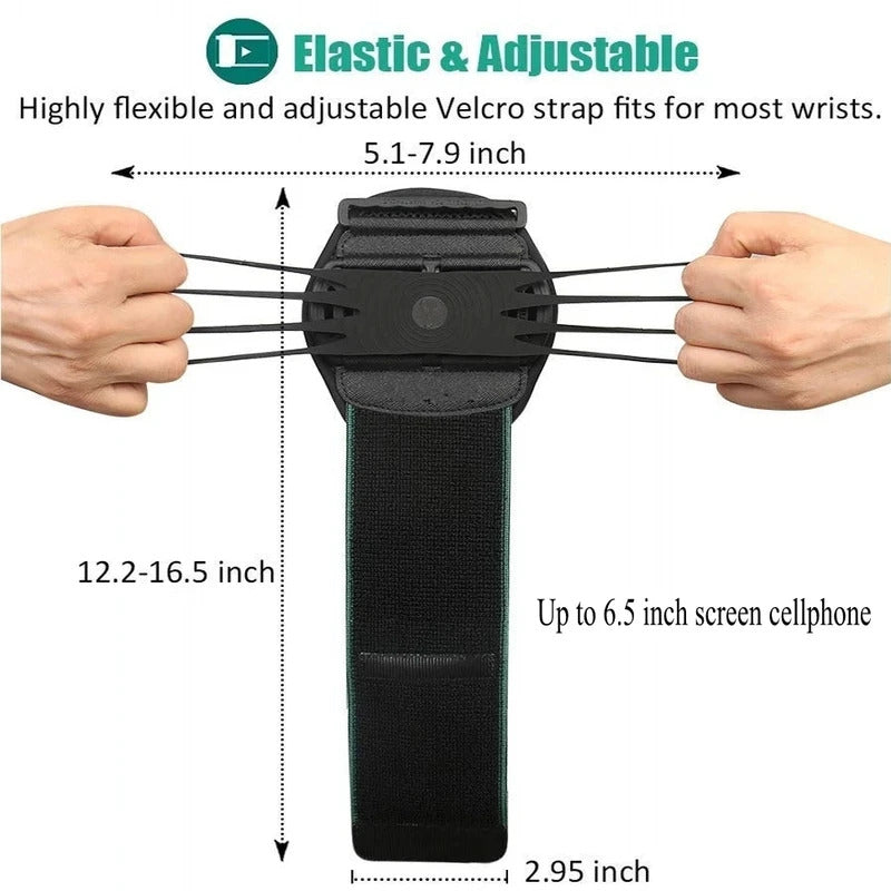 Wristband Phone Holder 180°Rotatable Universal Sports Wristband for iPhone Running Armband for Samsung For OPPO Hiking Biking