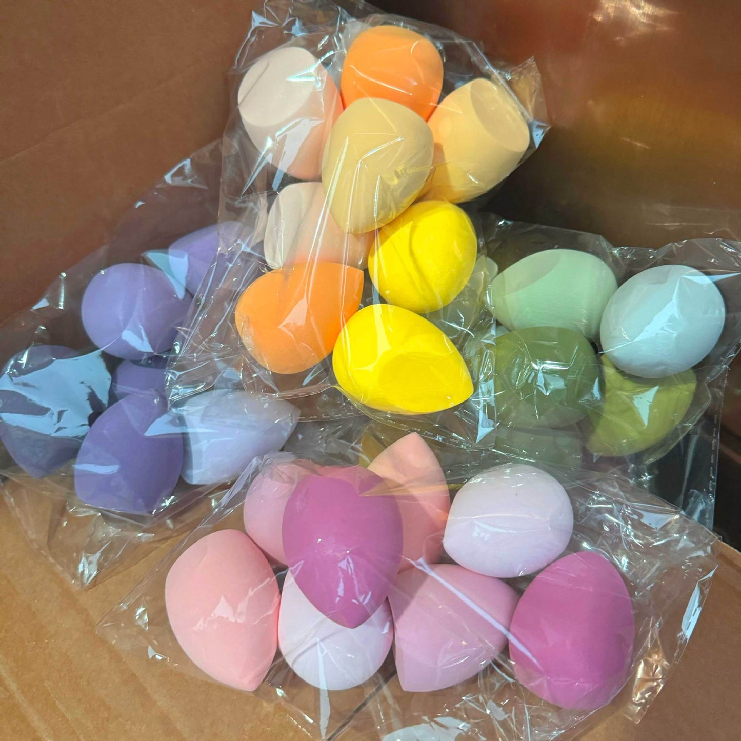 Cross-border Hot-Selling Beauty Sponge Egg Box Internet Celebrity Gradient Sponge Cushion Puff Makeup Tool Genuine Dry and Wet Dual Use