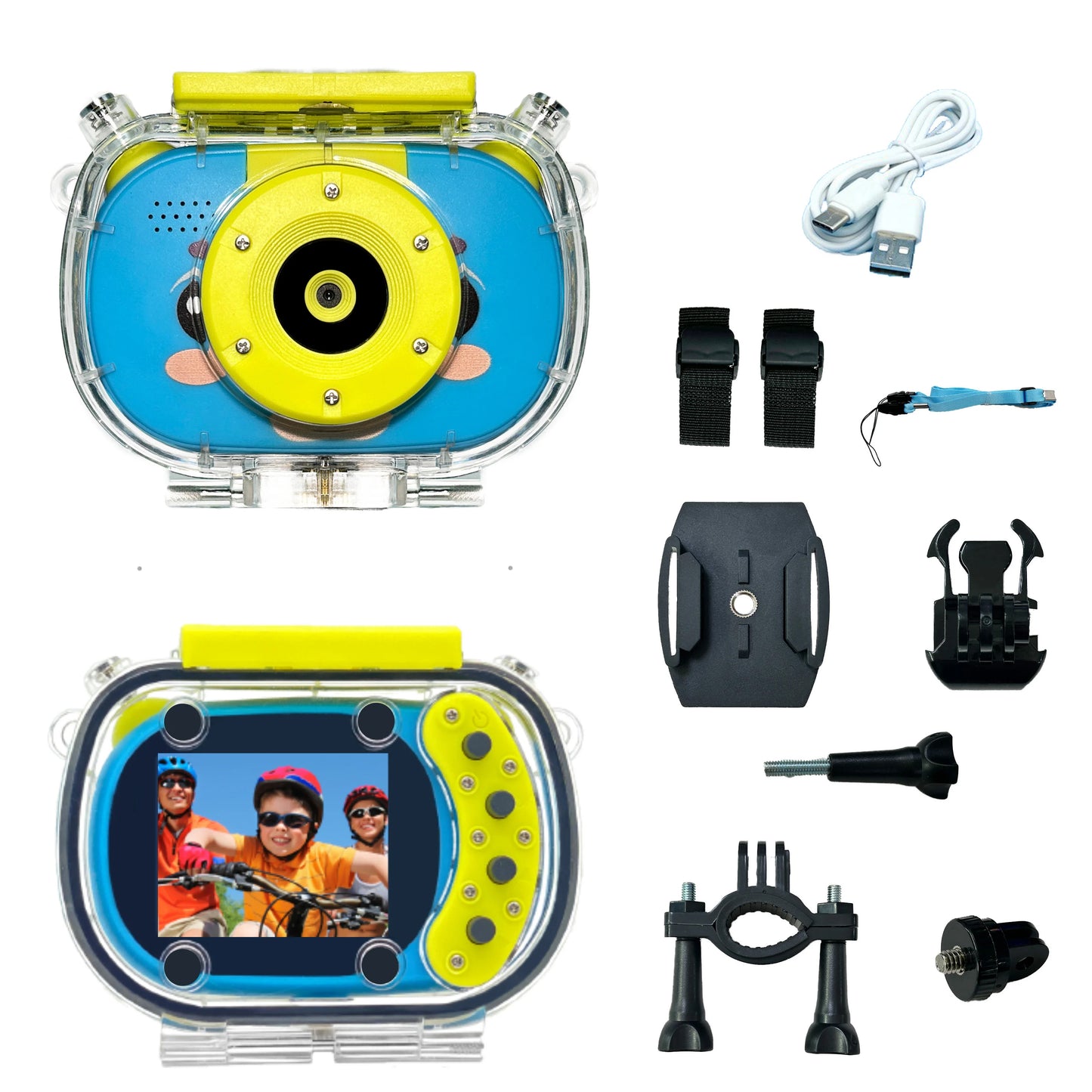 Kids Mini Waterproof Camera, Take Pictures & Record Videos & Games, Swimming & Sports USB Charge & 720P Resolution, Perfect Gift